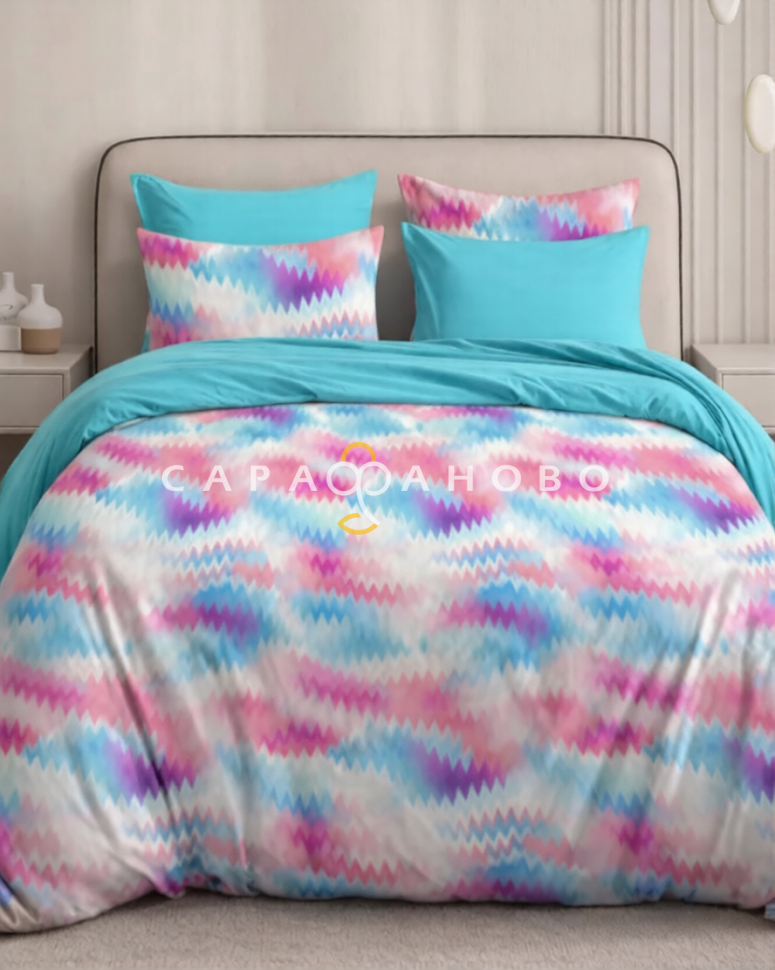 Ткань Перкаль 220 см 110 гр рис Северное сияние 20193/1