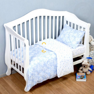 Ткань поплин 150 см рис. 11277 вид 1 Звездочет голубой (основа)