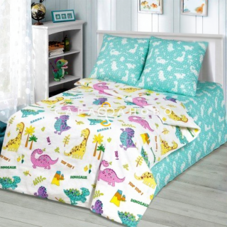 Ткань Бязь 150 см "Динопарк" рис 11661-1