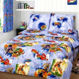 Ткань Бязь 150 см "Супергерои" рис 11051-1