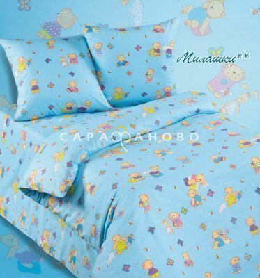 Ткань Бязь 150 см Детская коллекция "Милашки" рис 4500 вид 3
