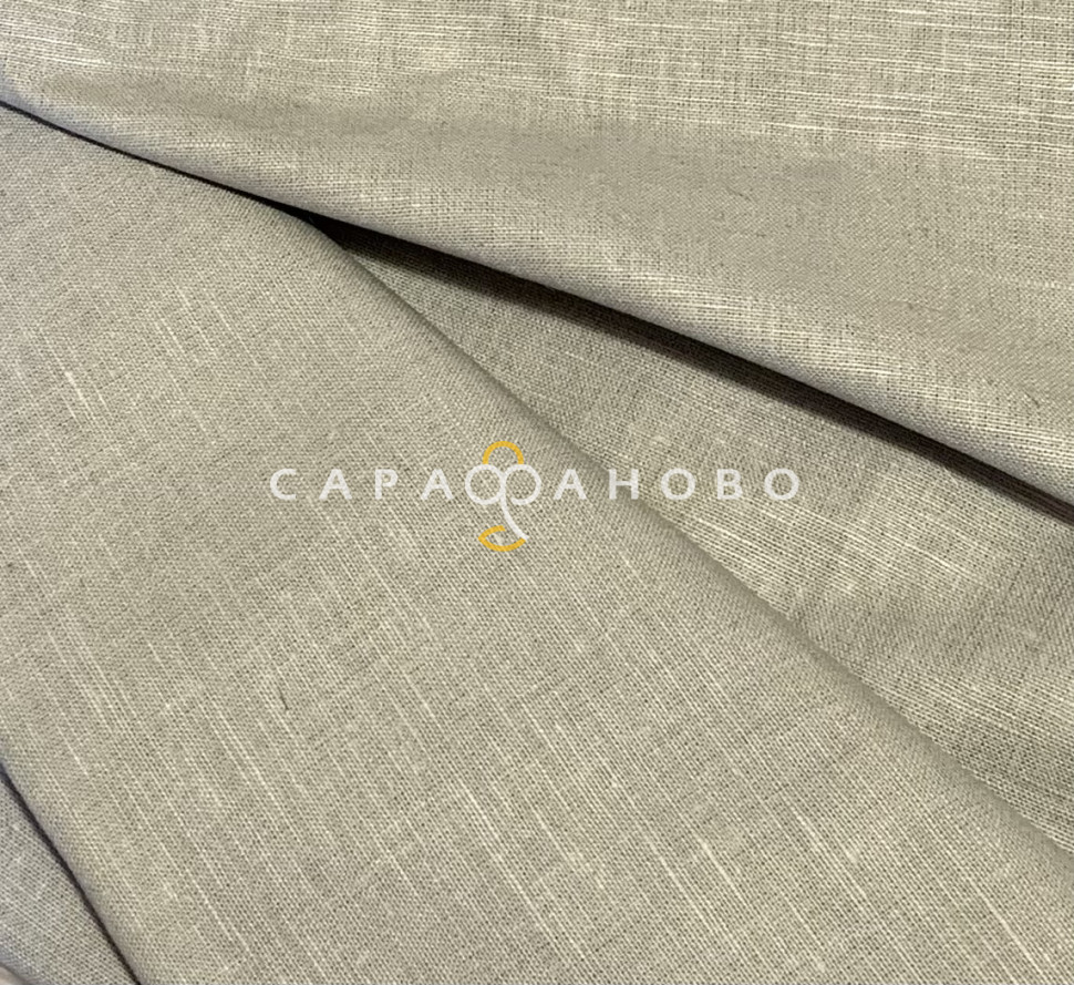 Ткань крашеная п/лён 240гр. ш. 150 см рис СЕРЫЙ 8661