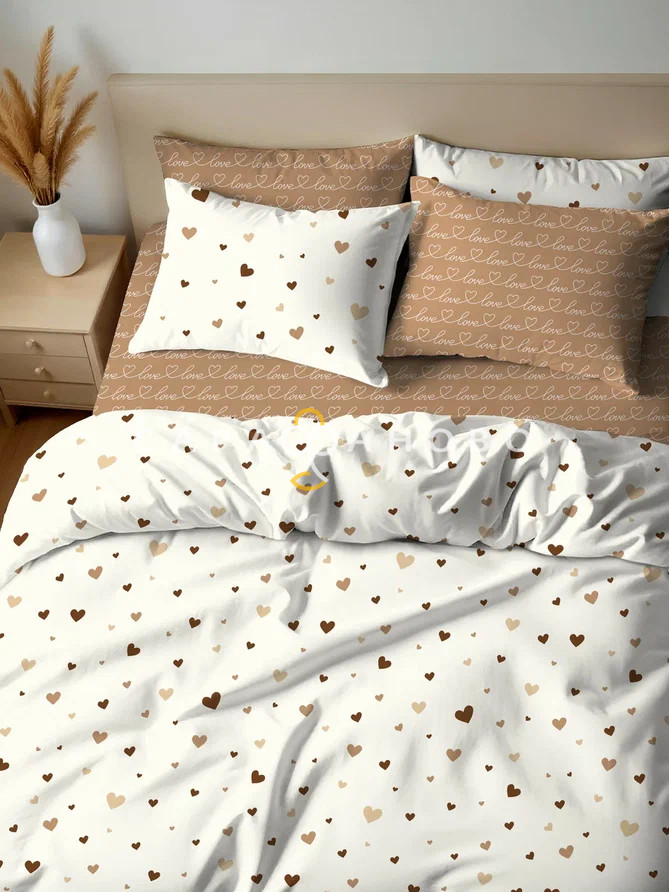 Ткань Перкаль 220 см 110 гр рис Валентинка 20194/1