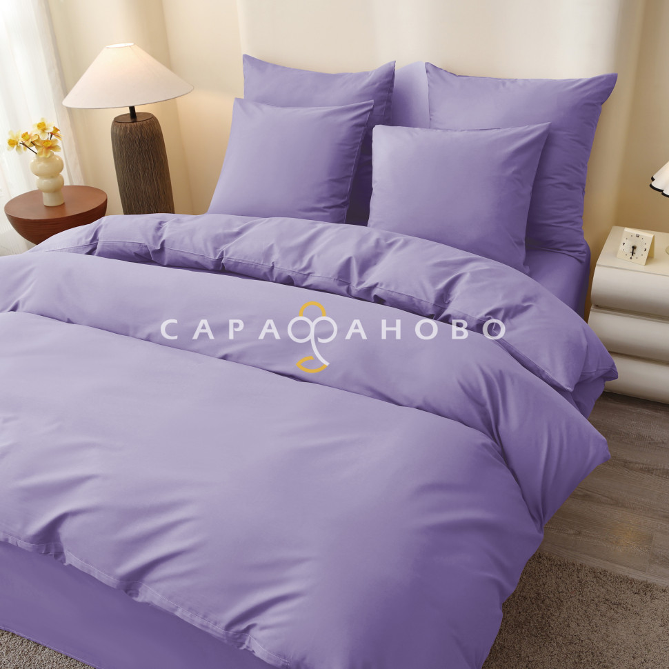 Ткань Поплин 220 см 115 гр однотонный рис Лаванда