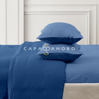 КПБ  Унисон Сатин 86251-6/86151-6 Classic blue