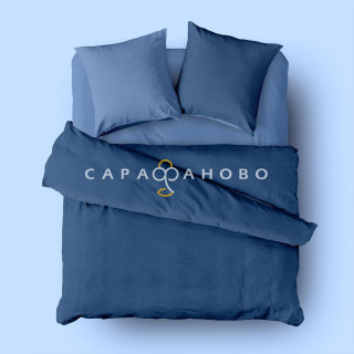 КПБ  Унисон Сатин 86251-6/86151-6 Classic blue