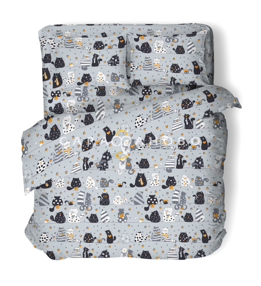 Ткань Бязь 150 см 140 гр рис 502310/1 Коты