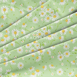 Ткань Перкаль 150 см набивной арт 140 "Тейково" рис 64053 вид 1 "Милора" зеленый 