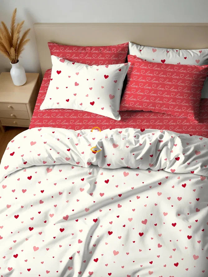 Ткань Перкаль 220 см 110 гр рис Валентинка 20194/2