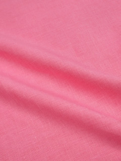 Ткань Лен гладкокрашеная 150 см Розовый саше 1847 сорт 1