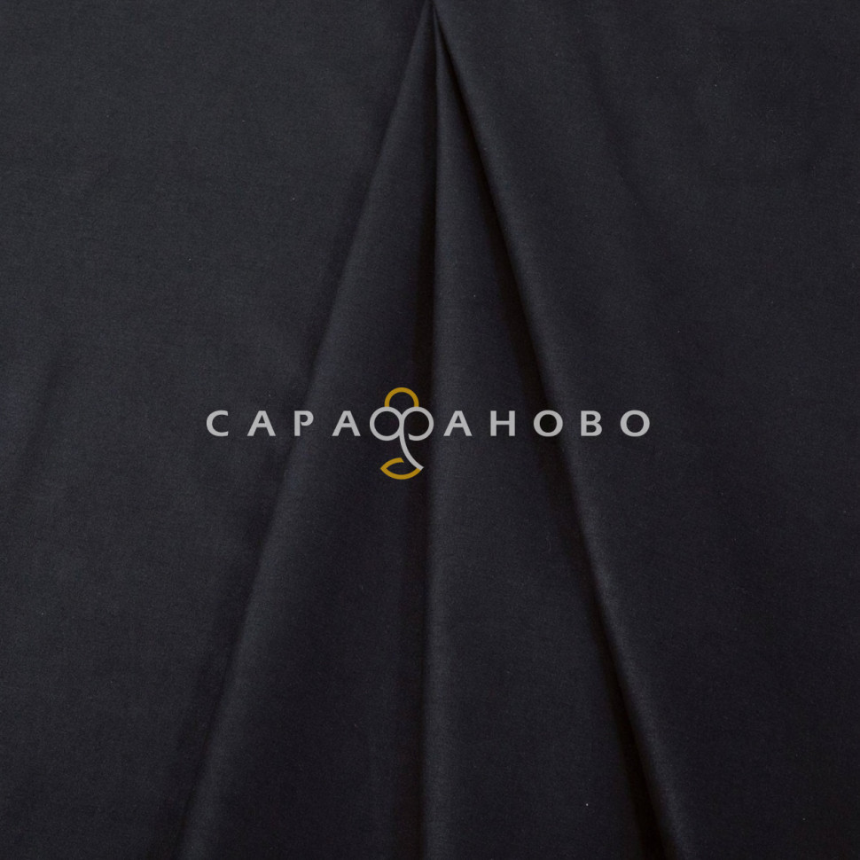 Ткань поплин 220 см Черный Актив гладкокрашенный рис. 70005-1