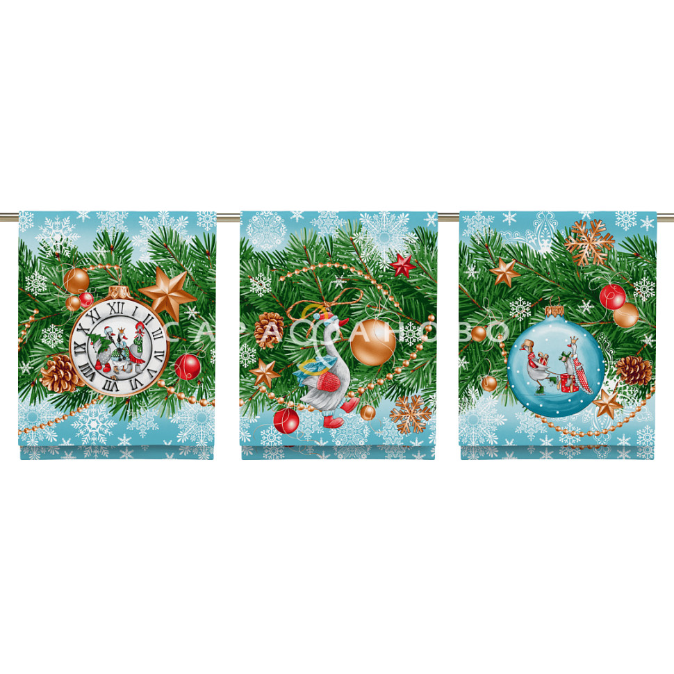 Ткань Полотно вафельное 150 см 150 гр рис 29388 вид 1 