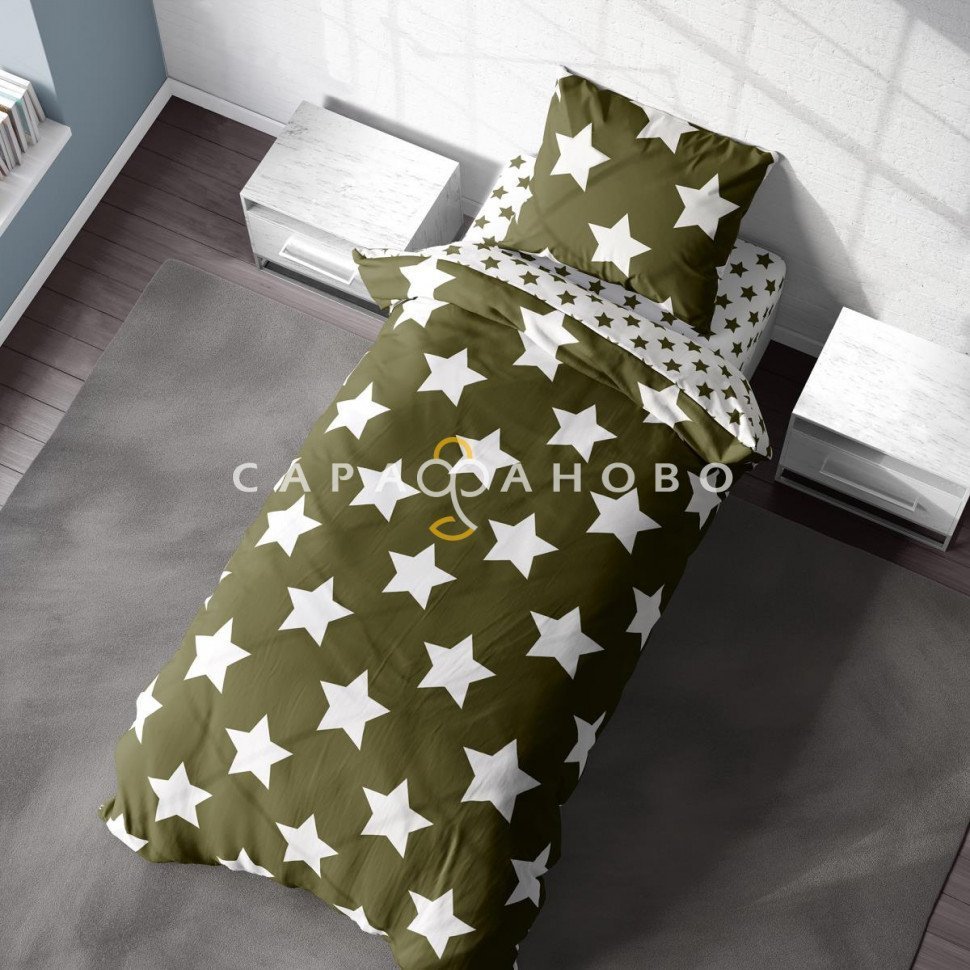 КПБ Crazy Getup 16401-2/16402-2 Khaki stars
