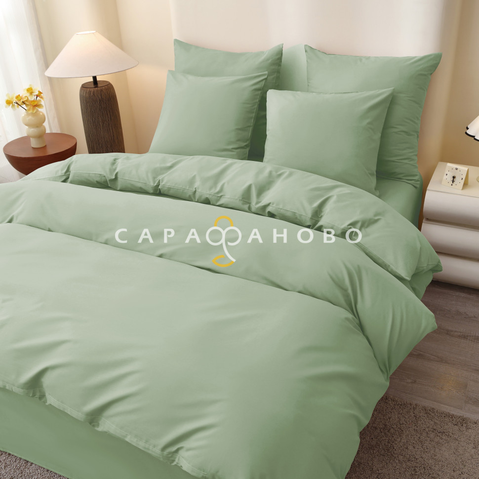 Ткань Поплин 220 см 115 гр однотонный рис Оливковый