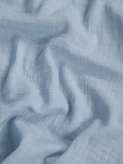 Ткань Муслин жатый 160 см. 120 гр. рис. гладкокрашеный серо-голубой