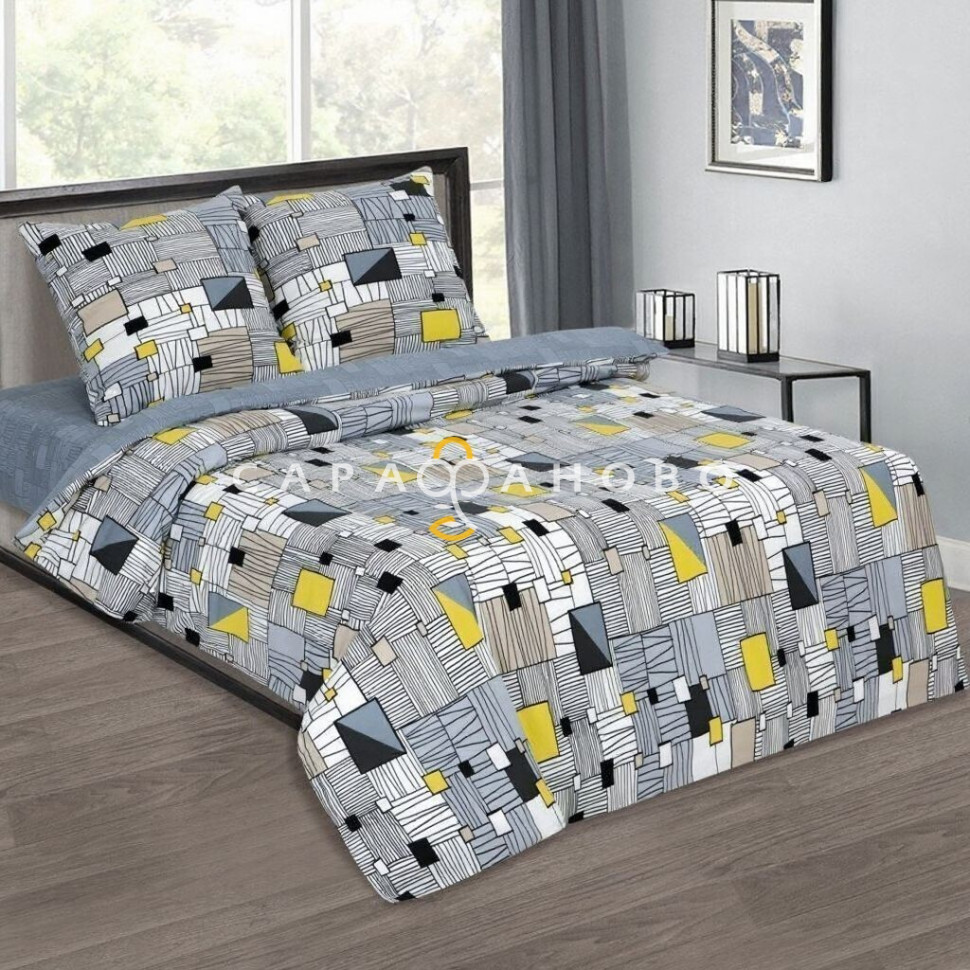 Ткань Поплин 220 см рис. 23130-1 Витраж (основа)