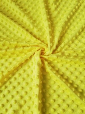 Ткань Плюш 180 см  минки желтый