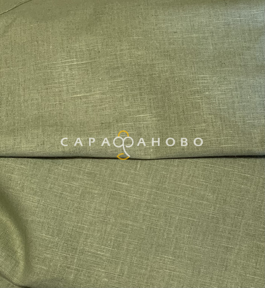 Ткань крашеная п/лён 240гр. ш. 150 см рис Шалфей 437