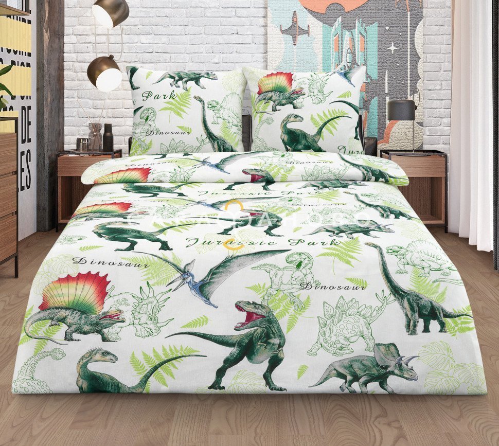 Ткань Бязь 150 см рис. 12510/1 Динозавры