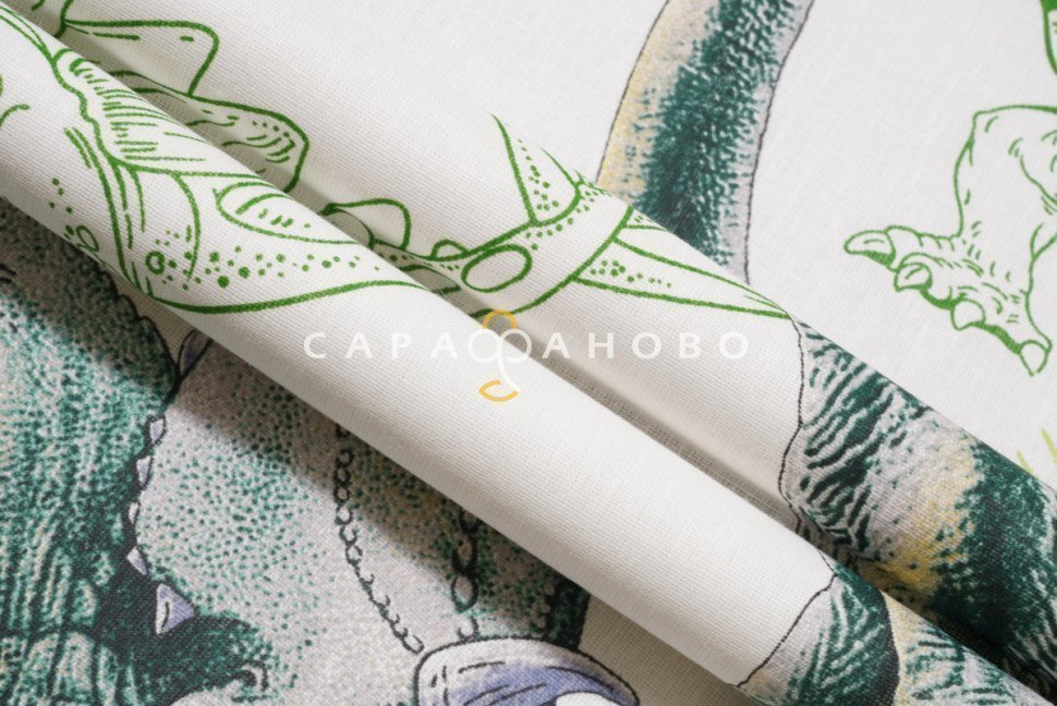 Ткань Бязь 150 см рис. 12510/1 Динозавры