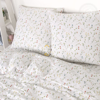 Ткань Поплин 220 см 115 гр рис. Ботаника 13577-1 