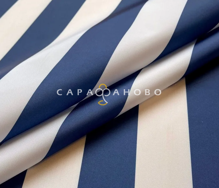 Ткань Оксфорд 240 PU2000 150 см 130 гр диз полоса белый василек #3