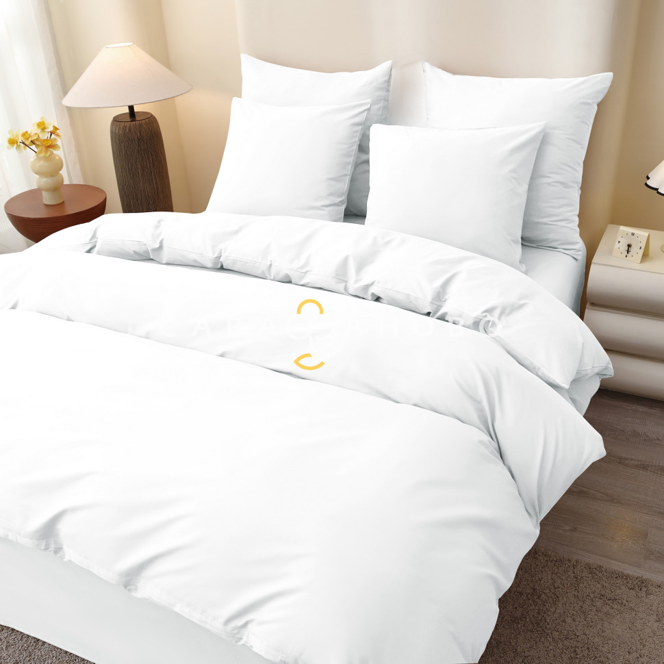 Ткань Поплин 220 см 115 гр однотонный рис Отбеленный