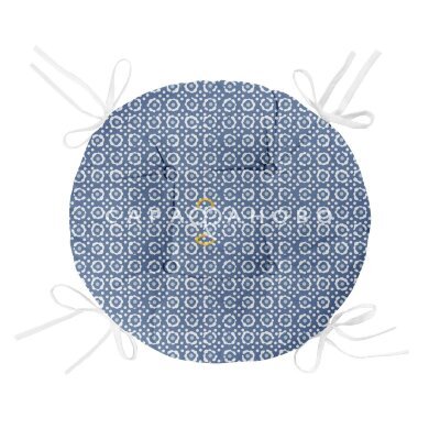 Подушка на стул с тафтингом круглая Унисон 33004-2 Cassis