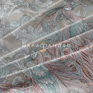 КПБ  Унисон Перкаль 24138-8/15860-95/24139-4 Танец павлина (золотой пигмент)