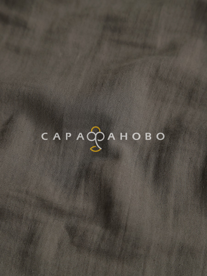 Ткань Муслин жатый 160 см. 120 гр. рис. гладкокрашеный серый