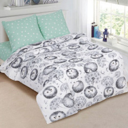 Ткань Поплин 150 см 115 гр рис Ежата 12967-1 (компаньон)