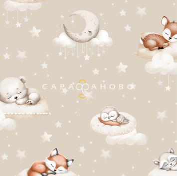 Ткань Поплин 150 см 105 гр рис. Баю-бай 7791/3