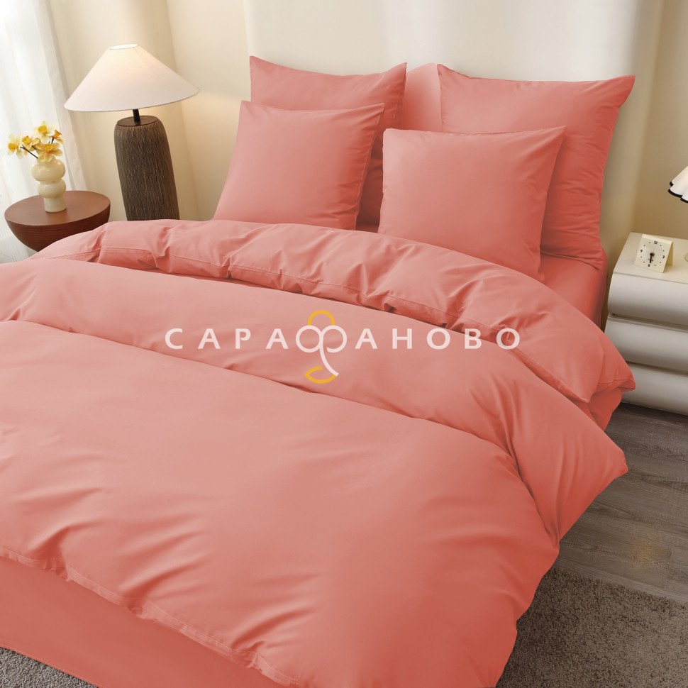 Ткань Поплин 220 см 115 гр однотонный рис Персиковый