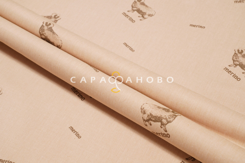 Ткань Тик смесовой 220 см набивной диз Merino 14-1118 GL M