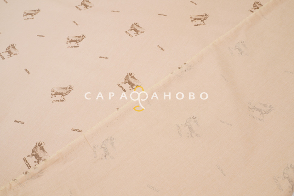 Ткань Тик смесовой 220 см набивной диз Merino 14-1118 GL M