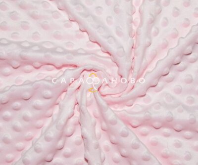 Ткань Плюш 180 см минки розовый