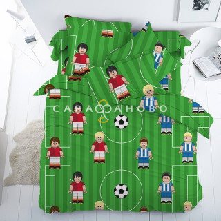 Ткань Бязь Комфорт 150 см Детская коллекция "Лего футбол" рис 13236 вид 1