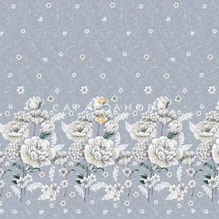 Ткань Перкаль 220 см 110 гр набивной арт 239 "Тейково" рис 72246 вид 1 "Грей Блум" 