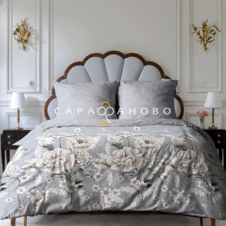 Ткань Перкаль 220 см 110 гр набивной арт 239 "Тейково" рис 72246 вид 1 "Грей Блум" 