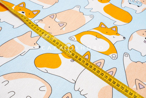 Ткань Поплин 150 см 115 гр рис Рыжик вид 1 (компаньон)