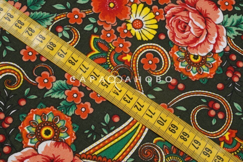 Бязь набивная 150 см 140 гр №703-2П Огурцы