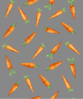 Ткань Полотно вафельное 50 см рис 29126 вид 3 "Морковки" На отрез