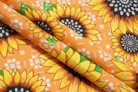 Ткань Вафельное полотно 45 см рис. 129в5/2 Подсолнухи