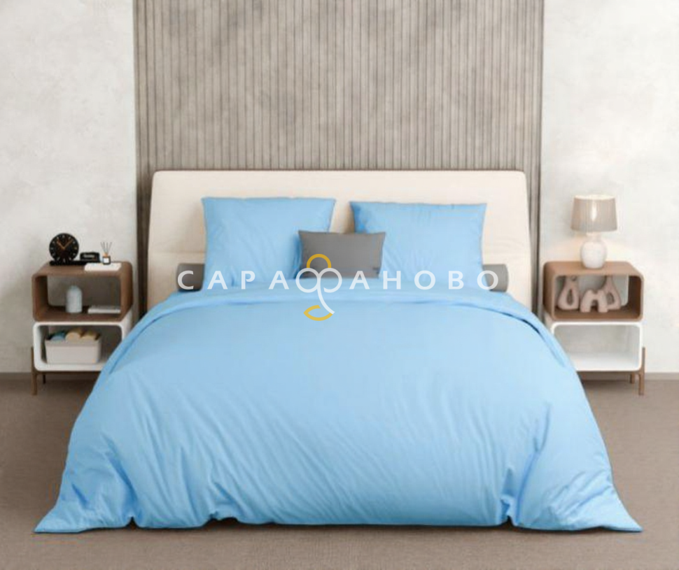 Ткань Бязь 150 см 120 гр рис 4/2 вид светло-голубой